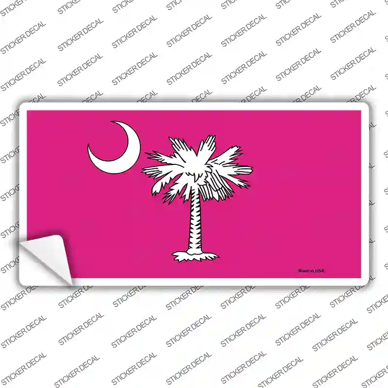 South Carolina Flag Pink Novelty Sticker Decal Small