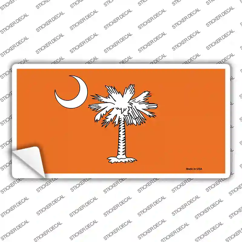 South Carolina Flag Orange Novelty Sticker Decal Small