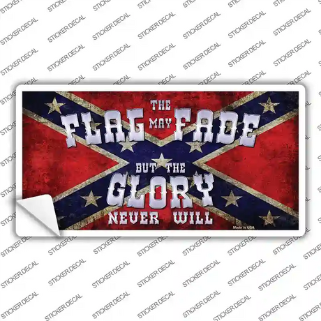 Flag May Fade Novelty Sticker Decal Small