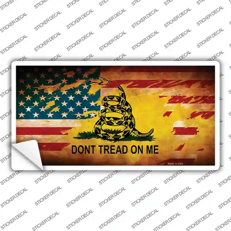 Dont Tread On Me US Flag Novelty Sticker Decal Small