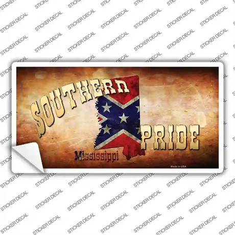 Southern Pride Mississippi Novelty Sticker Decal Small