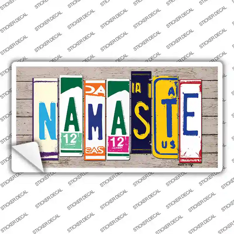 Namaste Wood Art Novelty Sticker Decal