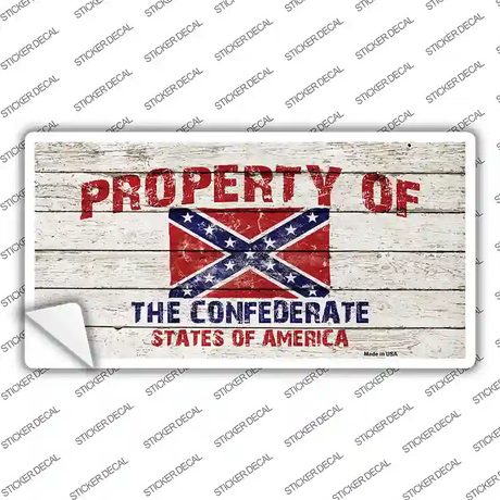 Property Of Confederate States Novelty Sticker Decal Small