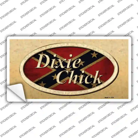 Dixie Chick Confederate Novelty Sticker Decal Small