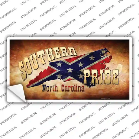 Southern Pride North Carolina Novelty Sticker Decal Small