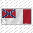 Third Confederate Flag Novelty Sticker Decal Small