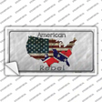 American Rebel Map Novelty Sticker Decal Small