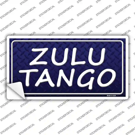 Zulu Tango Novelty Sticker Decal Small