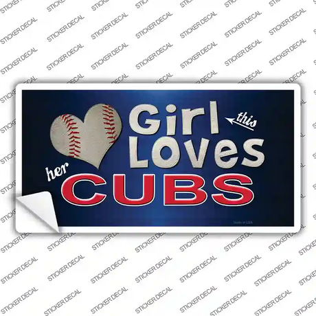 This Girl Loves Her Cubs Novelty Sticker Decal Small