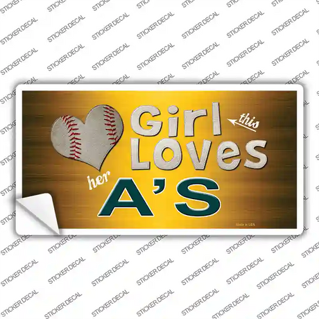 This Girl Loves Her Athletics Novelty Sticker Decal Small