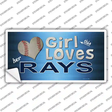 This Girl Loves Her Rays Novelty Sticker Decal Small