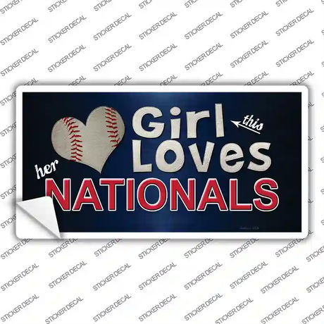 This Girl Loves Her Nationals Novelty Sticker Decal Small