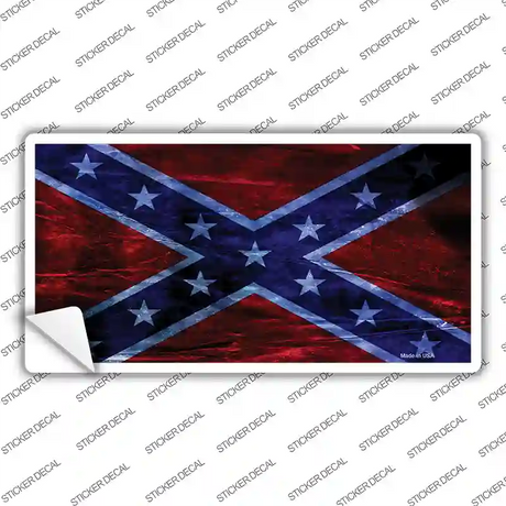 Confederate Flag Foiled Novelty Sticker Decal Small