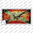 Confederate Flag Rusted Novelty Sticker Decal Small