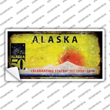 Alaska State Rusty Novelty Sticker Decal Small