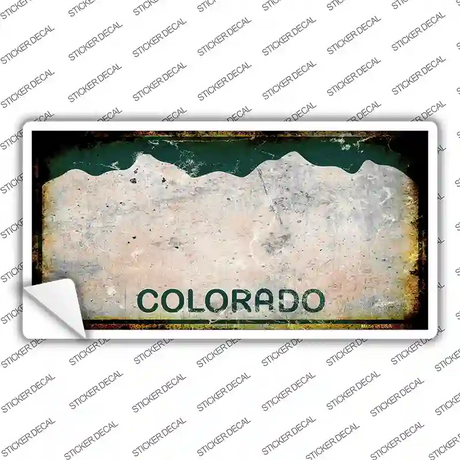 Colorado State Rusty Novelty Sticker Decal Small