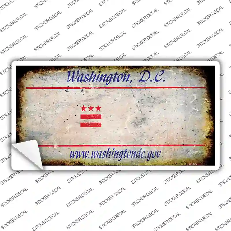 Washington State Rusty Novelty Sticker Decal Small