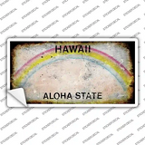 Hawaii State Rusty Novelty Sticker Decal Small