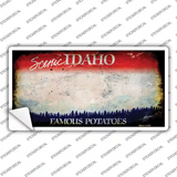 Idaho State Rusty Novelty Sticker Decal Small