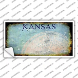 Kansas State Rusty Novelty Sticker Decal Small