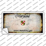 Maryland State Rusty Novelty Sticker Decal Small