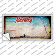 Nebraska State Rusty Novelty Sticker Decal Small