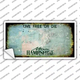 New Hampshire State Rusty Novelty Sticker Decal Small