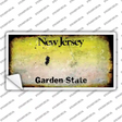 New Jersey State Rusty Novelty Sticker Decal Small