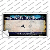 New York State Rusty Novelty Sticker Decal Small