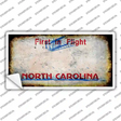 North Carolina State Rusty Novelty Sticker Decal Small