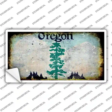 Oregon State Rusty Novelty Sticker Decal Small