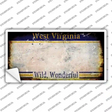 West Virginia State Rusty Novelty Sticker Decal Small