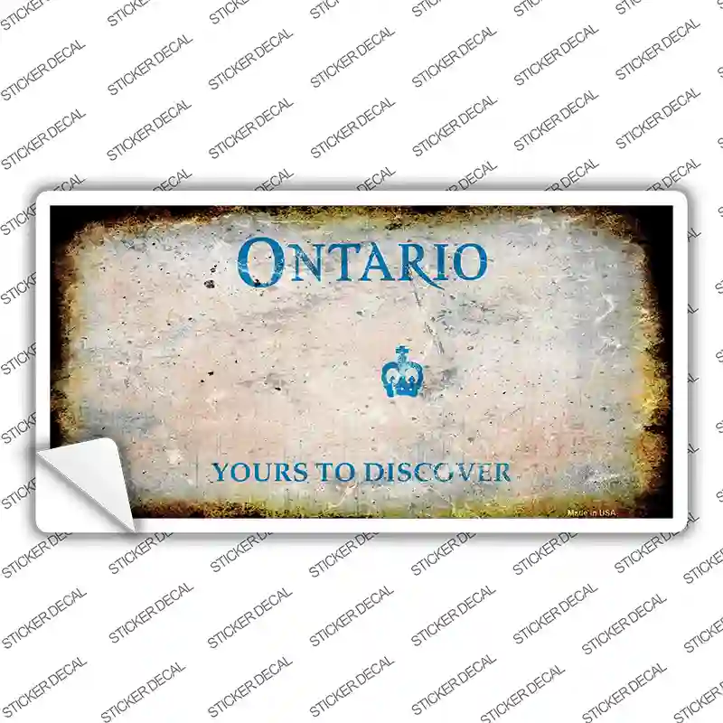 Ontario Canada Rusty Novelty Sticker Decal Small