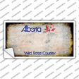 Alberta State Rusty Novelty Sticker Decal Small