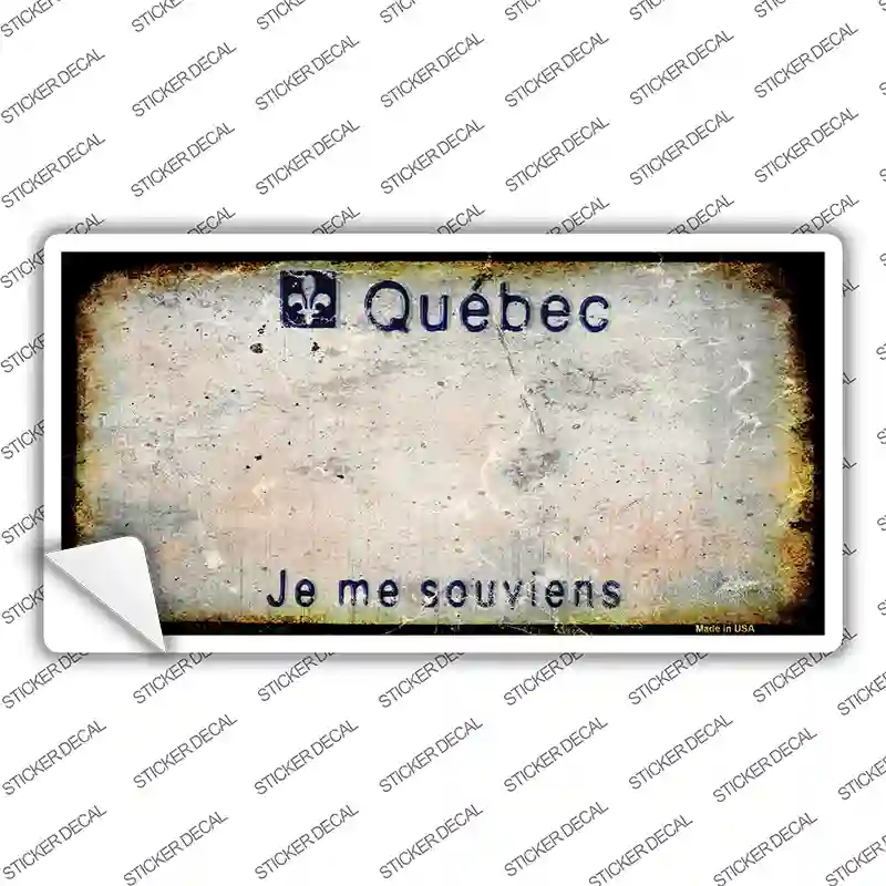 Quebec Rusty Novelty Sticker Decal Small