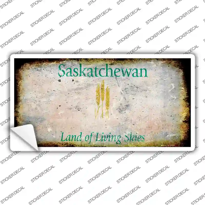 Saskatchewan Rusty Novelty Sticker Decal Small