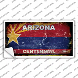 Arizona Centennial State Rusty Novelty Sticker Decal Small