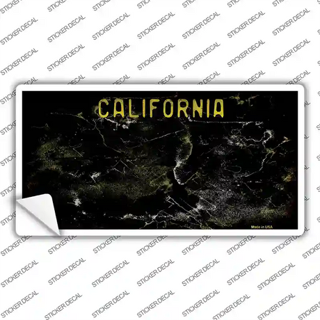 California Black State Rusty Novelty Sticker Decal Small