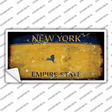 New York State Rusty Background Novelty Sticker Decal Small