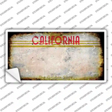 California Golden State Rusty Blank Novelty Sticker Decal Small