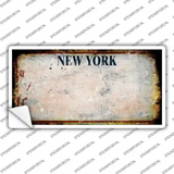 New York Rusty Novelty Sticker Decal Small