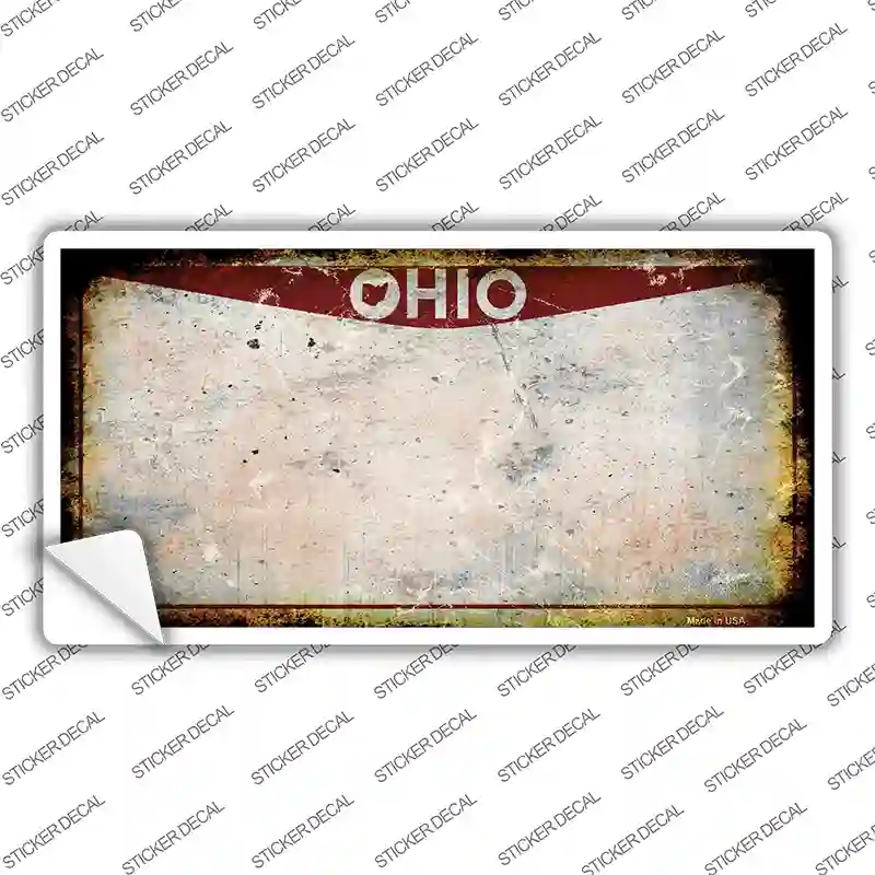 Ohio Rusty Novelty Sticker Decal Small