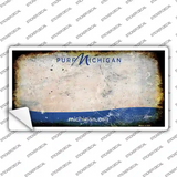 Pure Michigan Rusty Novelty Sticker Decal Small