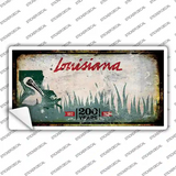 Louisiana Rusty Novelty Sticker Decal Small