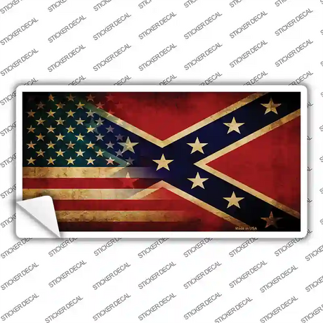 American Confederate Flag Novelty Sticker Decal Small