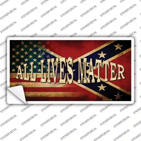 All Lives Matter Confederate Flag Novelty Sticker Decal Small