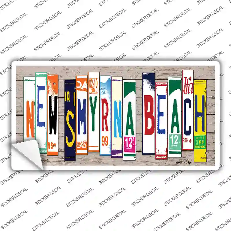 New Smyrna Beach Plate Art Novelty Sticker Decal