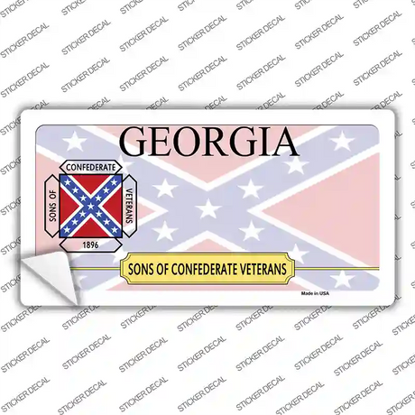 Georgia Sons Of Confederate Novelty Sticker Decal Small