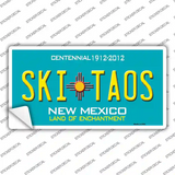 Ski Taos Teal New Mexico Novelty Sticker Decal Small