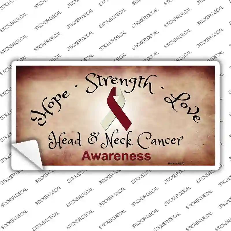 Head and Neck Cancer Ribbon Novelty Sticker Decal | Smart Blonde